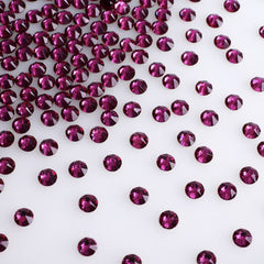 Fuchsia Glass Flat Back Glue-on Rhinestones 16 Cut Facets In Bulk WholesaleRhinestone