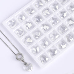 Silver Shade Heart Cut High Quality Glass Rhinestone Pendant WholesaleRhinestone