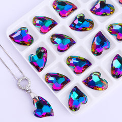 Volcano Devoted 2 U Heart High Quality Glass Rhinestone Pendant WholesaleRhinestone
