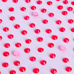 Neon Red Glass FlatBack Neon Rhinestones WholesaleRhinestone