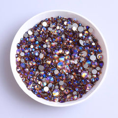 Mixed Sizes Light Colorado Topaz AB FlatBack Rhinestones For Nail Art Silver Back WholesaleRhinestone