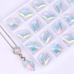 Light Crystal AB Rhombus High Quality Glass Rhinestone Pendant WholesaleRhinestone