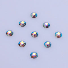 Tanzanite AB Glass Flat Back Glue-On Rhinestones 16 Cut Facets In Bulk WholesaleRhinestone