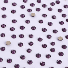Tanzanite Glass Flat Back Glue-On Rhinestones 16 Cut Facets In Bulk WholesaleRhinestone