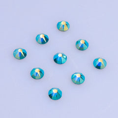 Indicolite AB Glass Flat Back Glue-On Rhinestones 16 Cut Facets WholesaleRhinestone