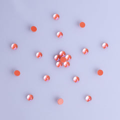 Mocha Orange Mermaid Tears Glass Half Pearls Rhinestones For Nail Art WholesaleRhinestone