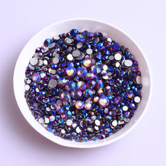 Mixed Sizes Smoked Topaz AB FlatBack Rhinestones For Nail Art Silver Back WholesaleRhinestone