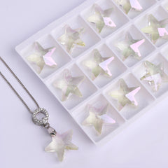 Luminous Green Star Shape High Quality Glass Rhinestone Pendant WholesaleRhinestone