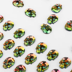 Skull Shape Rainbow Flat Back Fancy Rhinestones WholesaleRhinestone