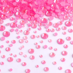 Mixed Sizes Mocha SS Pink FlatBack Luminous Rhinestones For Nail Art WholesaleRhinestone