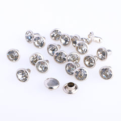 100 Sets Crystal Glass Rhinestone Rivets for Leather Craft DIY Making WholesaleRhinestone