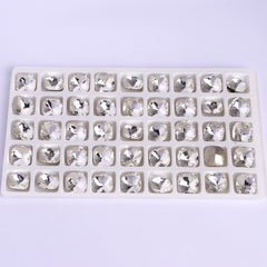 Crystal Dome Cushion Square Shape High Quality Glass Pointed Back Fancy Rhinestones WholesaleRhinestone