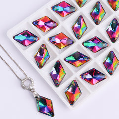 Volcano Rhombus High Quality Glass Rhinestone Pendant WholesaleRhinestone