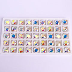Crystal AB Cushion Square Shape High Quality Glass Pointed Back Fancy Rhinestones WholesaleRhinestone
