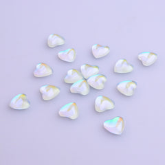 Heart Shape Mocha Light Blue Flat Back Fancy Rhinestones WholesaleRhinestone