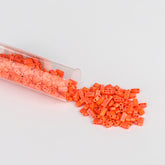 Miyuki Half Tila Glass Seed Beads Opaque Orange AB HTL-406FR WholesaleRhinestone