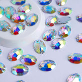 Oval Crystal AB Resin Sew-on Rhinestones For Dance Costume WholesaleRhinestone