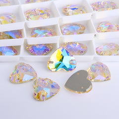 Paradise Shine Heart Shape High Quality Glass Sew-on Rhinestones WholesaleRhinestone