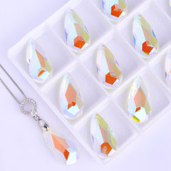 Crystal Shimmer Tear Drop High Quality Glass Rhinestone Pendant WholesaleRhinestone