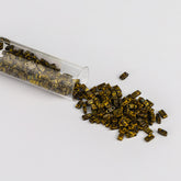 Miyuki Half Tila Glass Seed Beads Opaque Yellow Picasso HTL-4519 WholesaleRhinestone