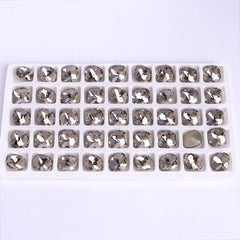 Satin Dome Cushion Square Shape High Quality Glass Pointed Back Fancy Rhinestones WholesaleRhinestone