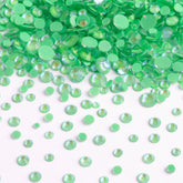 Mixed Sizes Mocha SS Green FlatBack Luminous Rhinestones For Nail Art WholesaleRhinestone