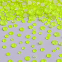 Mixed Sizes Yellow FlatBack Neon Rhinestones For Nail Art WholesaleRhinestone