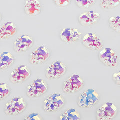 Skull Shape Mocha White Flat Back Fancy Rhinestones WholesaleRhinestone