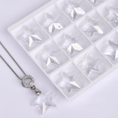 Silver Shade Star Shape High Quality Glass Rhinestone Pendant WholesaleRhinestone
