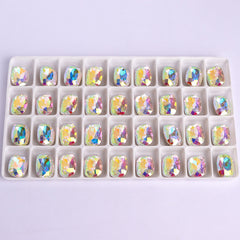 Crystal AB Cushion Shape High Quality Glass Pointed Back Fancy Rhinestones WholesaleRhinestone