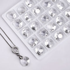 Silver Shade Classic Cut High Quality Glass Rhinestone Pendant WholesaleRhinestone