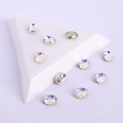 Blue Moonlight Magic Mirror Shape Pointed Back Fancy Rhinestones For Nail Art WholesaleRhinestone