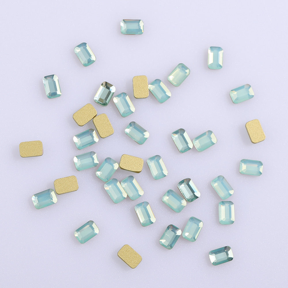 Octagon Shape Green Opal Flat Back Fancy Rhinestones WholesaleRhinestone