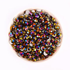 Purple Magic Glass FlatBack Rhinestones Silver Back WholesaleRhinestone