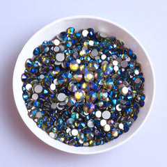 Mixed Sizes Olive Green AB FlatBack Rhinestones For Nail Art Silver Back WholesaleRhinestone