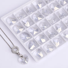 Silver Shade XILION Heart High Quality Glass Rhinestone Pendant WholesaleRhinestone