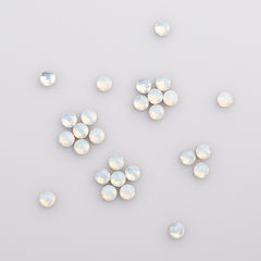 Round Shape White Opal Flat Back Fancy Rhinestones WholesaleRhinestone