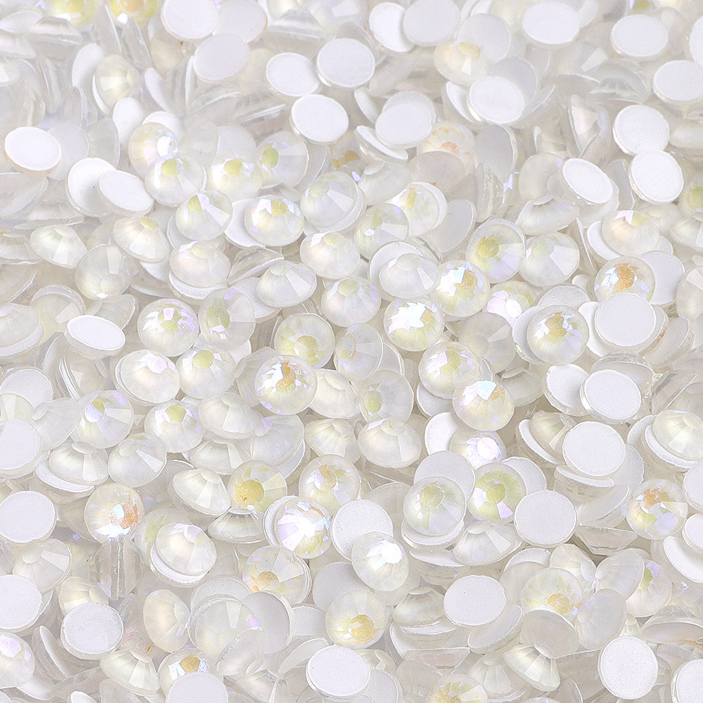 Mocha SS White Glass FlatBack Luminous Rhinestones For Nail Art WholesaleRhinestone