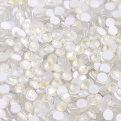 Mocha SS White Glass FlatBack Luminous Rhinestones For Nail Art WholesaleRhinestone