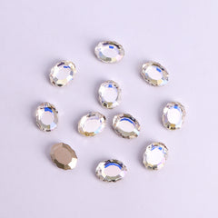 Blue Moonlight Magic Mirror Shape Pointed Back Fancy Rhinestones For Nail Art WholesaleRhinestone