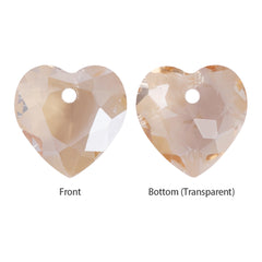 Golden Shadow Heart Cut High Quality Glass Rhinestone Pendant WholesaleRhinestone