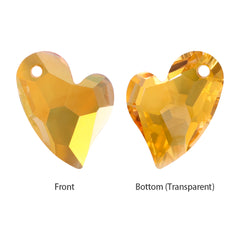 Metallic Sunshine Devoted 2 U Heart High Quality Glass Rhinestone Pendant WholesaleRhinestone