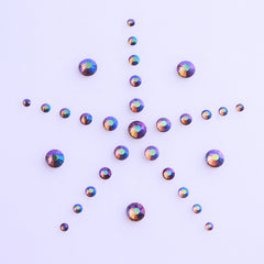 Mixed Sizes Smoked Topaz AB FlatBack Rhinestones For Nail Art Silver Back WholesaleRhinestone