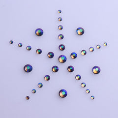 Mixed Sizes Black Diamond AB FlatBack Rhinestones For Nail Art Silver Back WholesaleRhinestone