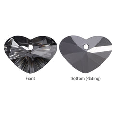 Silver Night Truly In Love Heart High Quality Glass Rhinestone Pendant WholesaleRhinestone