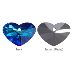 Bermuda Blue Truly In Love Heart High Quality Glass Rhinestone Pendant WholesaleRhinestone
