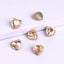 Golden Shadow Heart Shape High Quality Glass Pointed Back Fancy Rhinestones WholesaleRhinestone