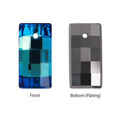 Bermuda Blue Urban Shape High Quality Glass Rhinestone Pendant WholesaleRhinestone