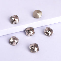 Satin Dome Cushion Square Shape High Quality Glass Pointed Back Fancy Rhinestones WholesaleRhinestone