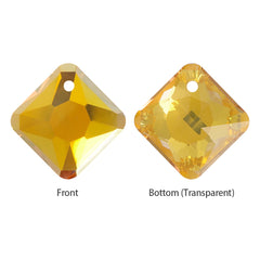 Metallic Sunshine Princess Cut High Quality Glass Rhinestone Pendant WholesaleRhinestone
